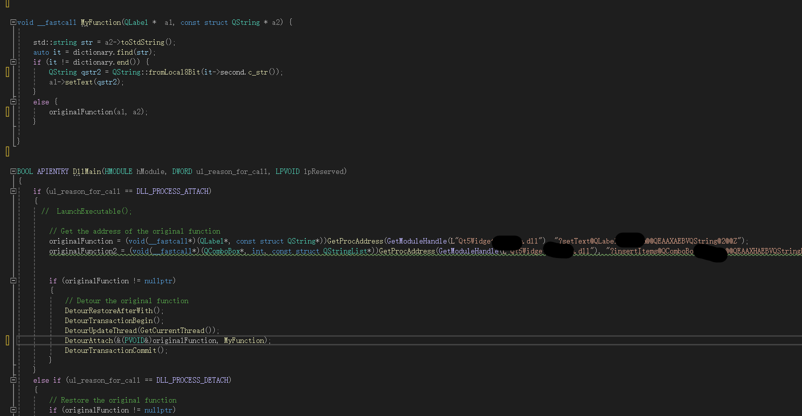 通过DLL HOOK解决QT程序汉化中的Lua脚本乱码问题